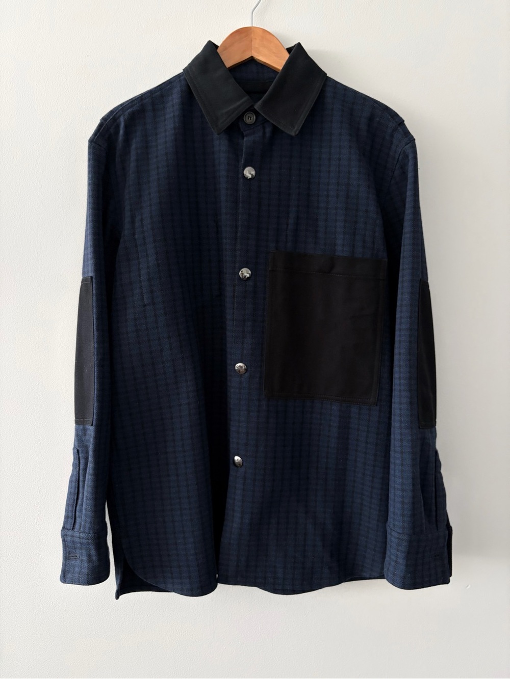 Acne Studios Vichy-Check Panelled Shirt Jacket